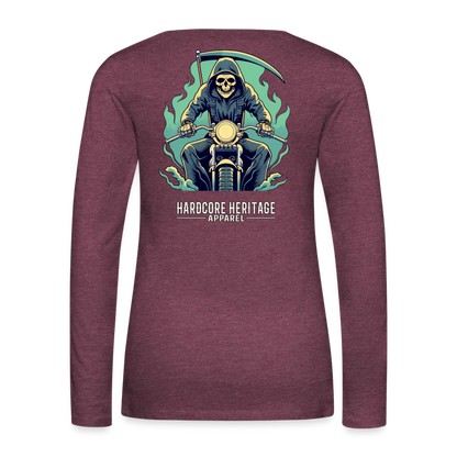 Reaper MC v2 Women's Long Sleeve Tee - heather burgundy