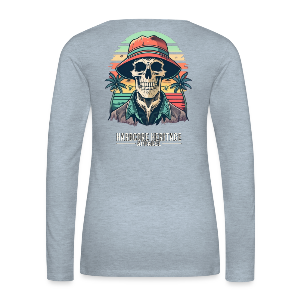 Another Day in Paradise Women's Long Sleeve Tee - heather ice blue