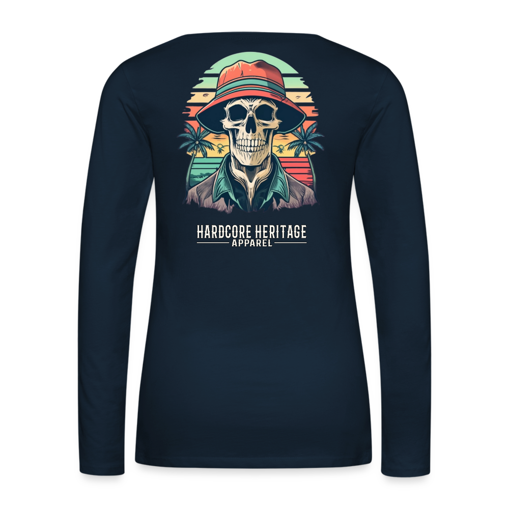 Another Day in Paradise Women's Long Sleeve Tee - deep navy