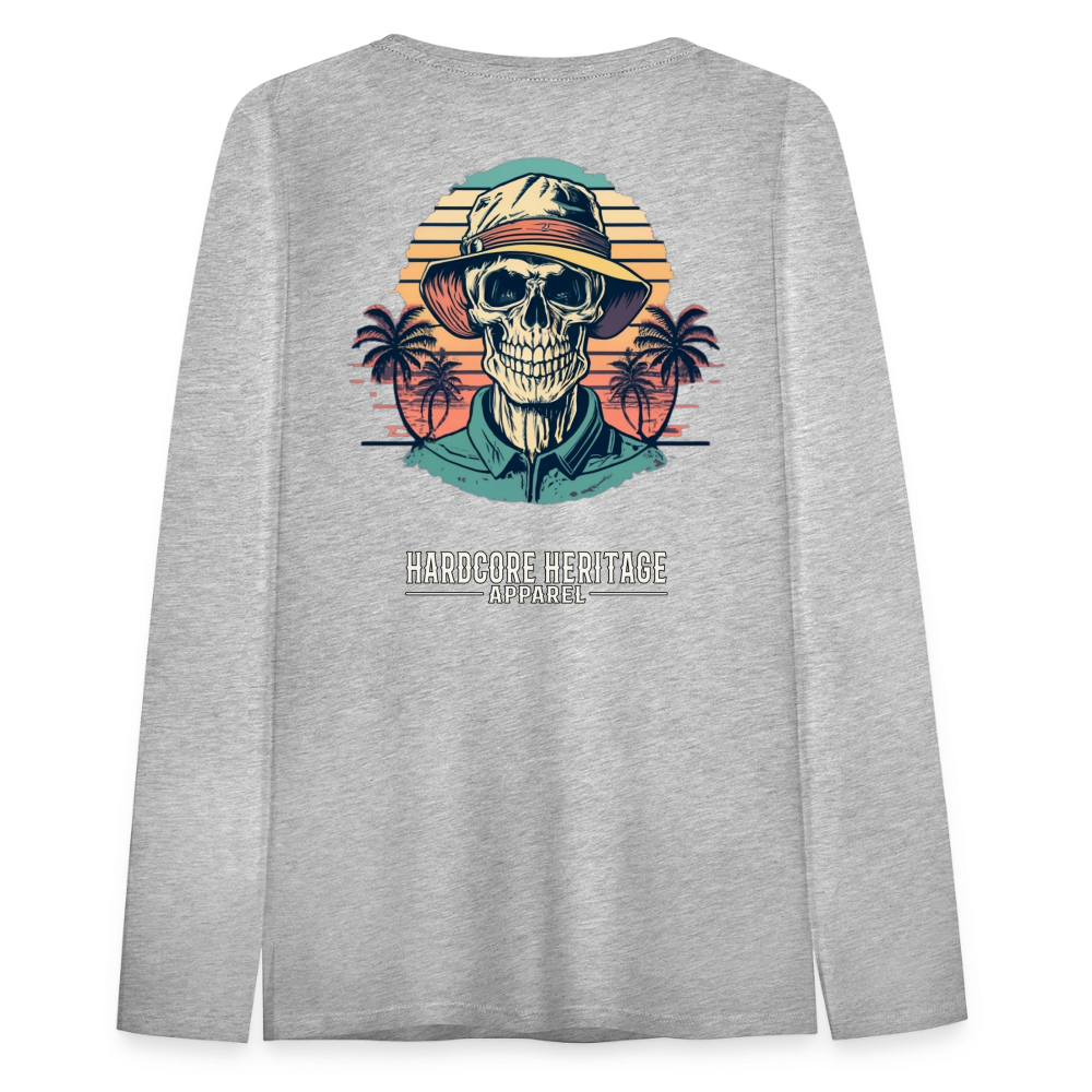 Island Retreat Women's Long Sleeve Tee - heather gray