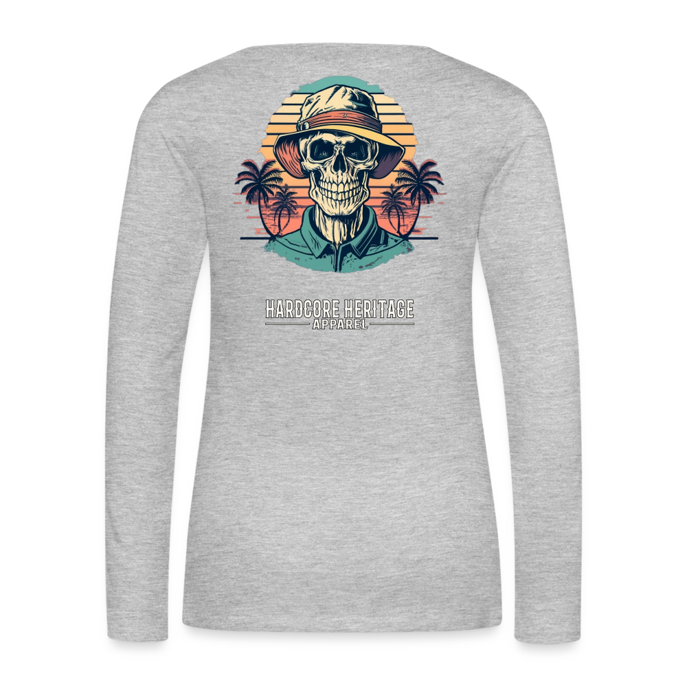 Island Retreat Women's Long Sleeve Tee - heather gray