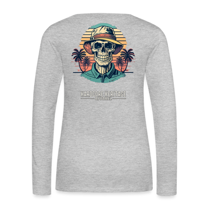 Island Retreat Women's Long Sleeve Tee - heather gray