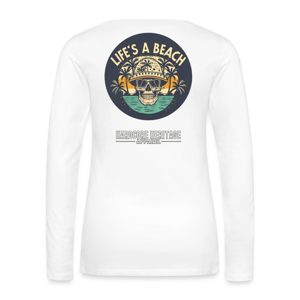 Life's a Beach Women's Long Sleeve Tee - white