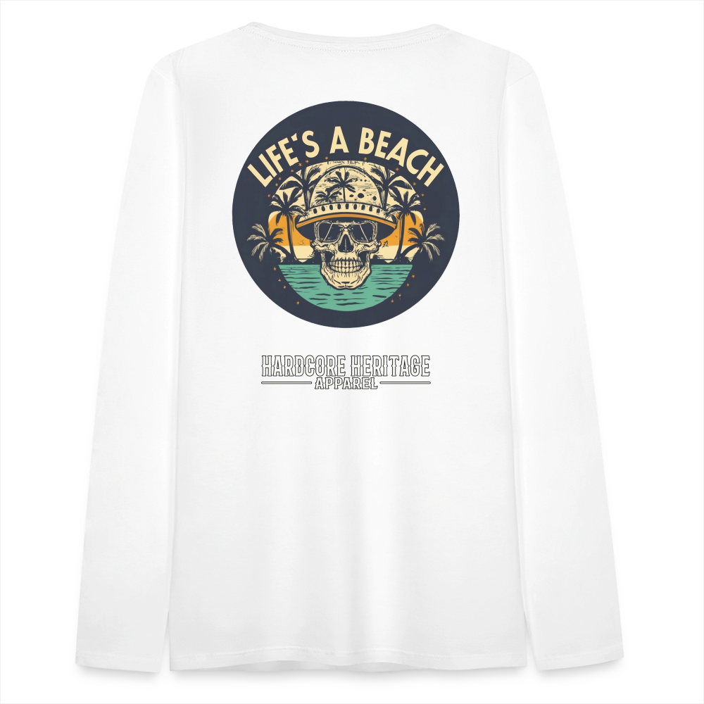 Life's a Beach Women's Long Sleeve Tee - white