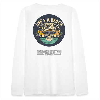 Life's a Beach Women's Long Sleeve Tee - white