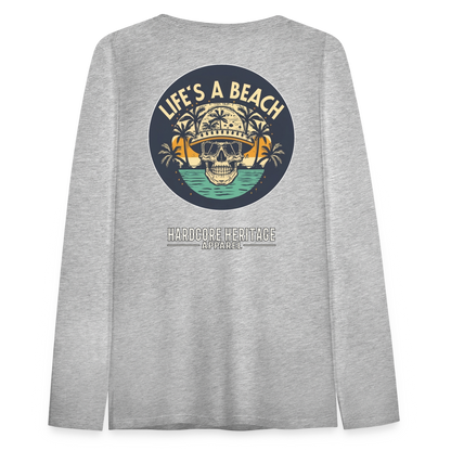 Life's a Beach Women's Long Sleeve Tee - heather gray