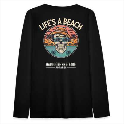 Life's a Beach v2 Women's Long Sleeve Tee - black