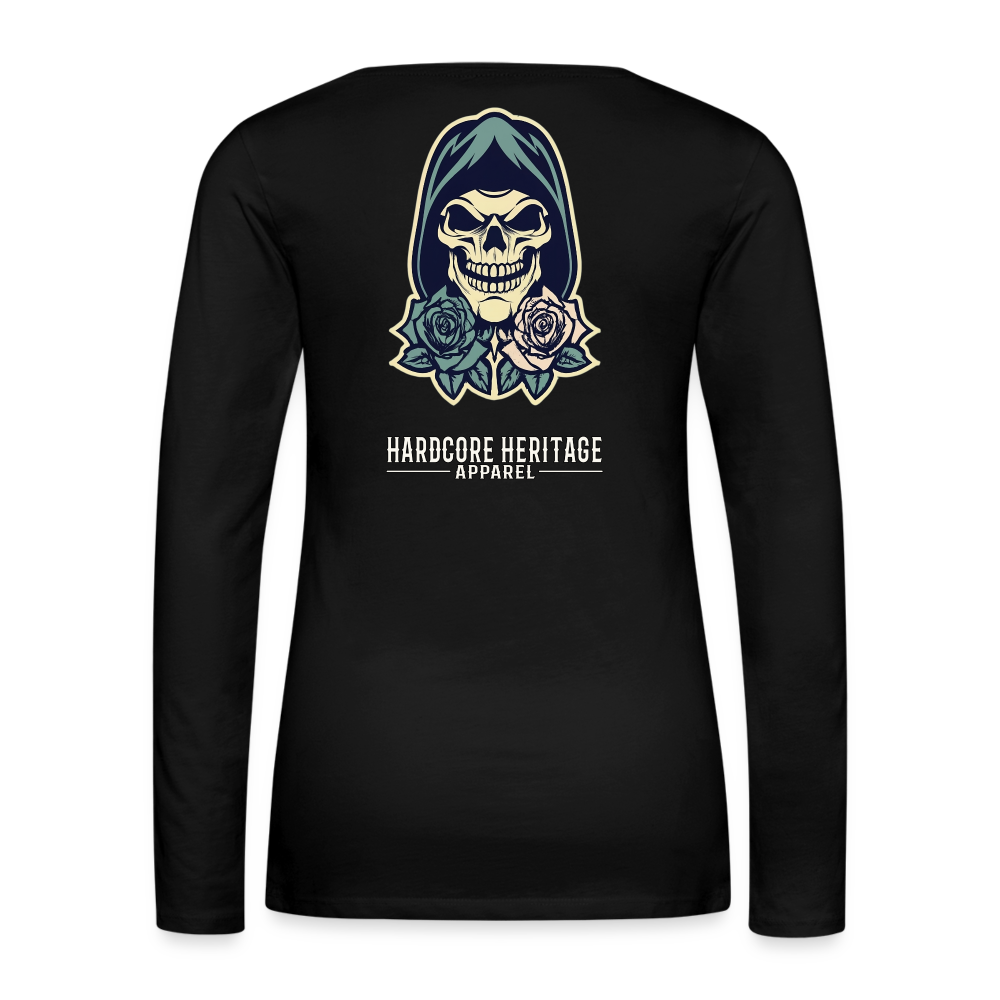 American Traditional Reaper Women's Long Sleeve Tee - black