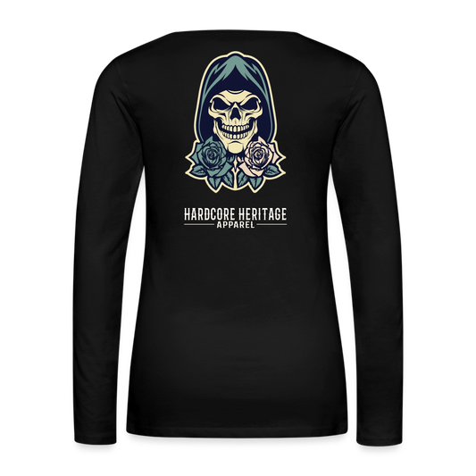 American Traditional Reaper Women's Long Sleeve Tee - black