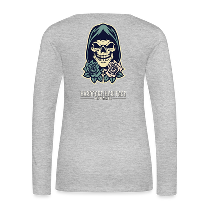 American Traditional Reaper Women's Long Sleeve Tee - heather gray