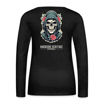 Death's Lover Women's Long Sleeve Tee - charcoal grey