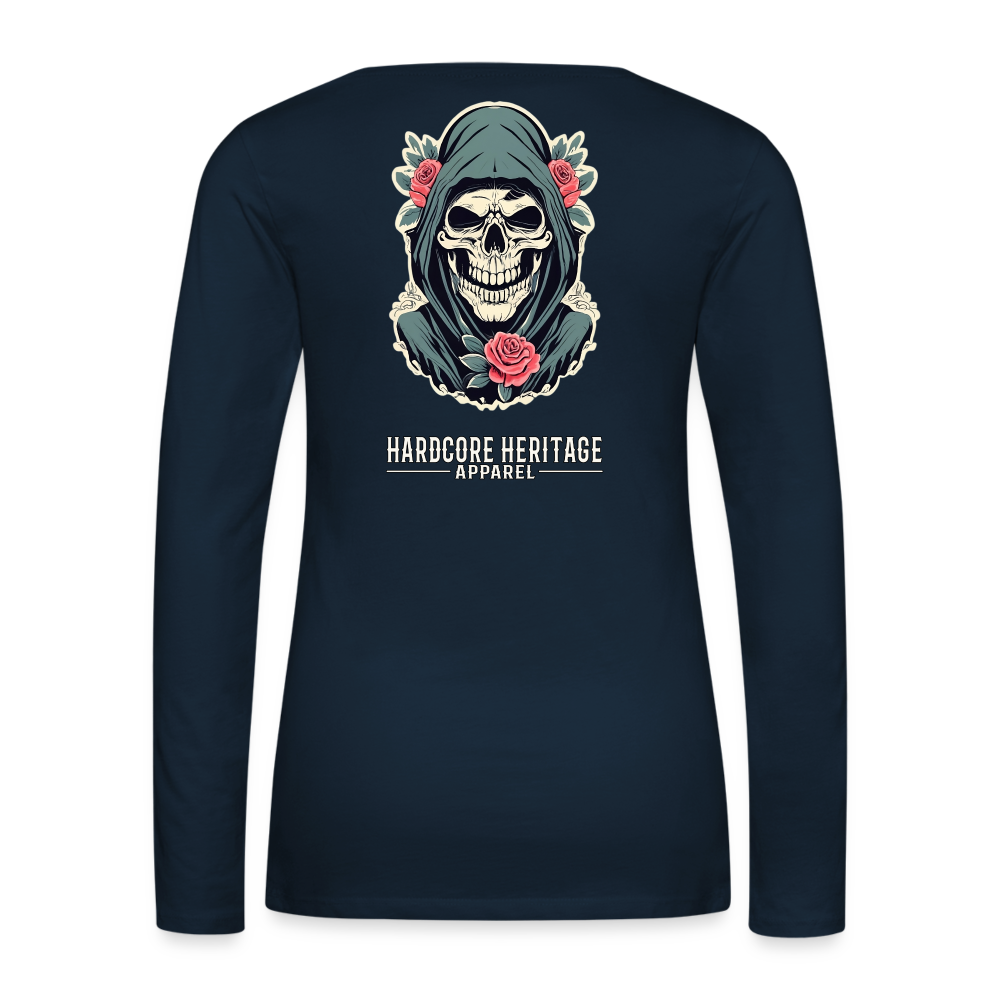 Death's Lover Women's Long Sleeve Tee - deep navy