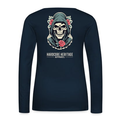 Death's Lover Women's Long Sleeve Tee - deep navy