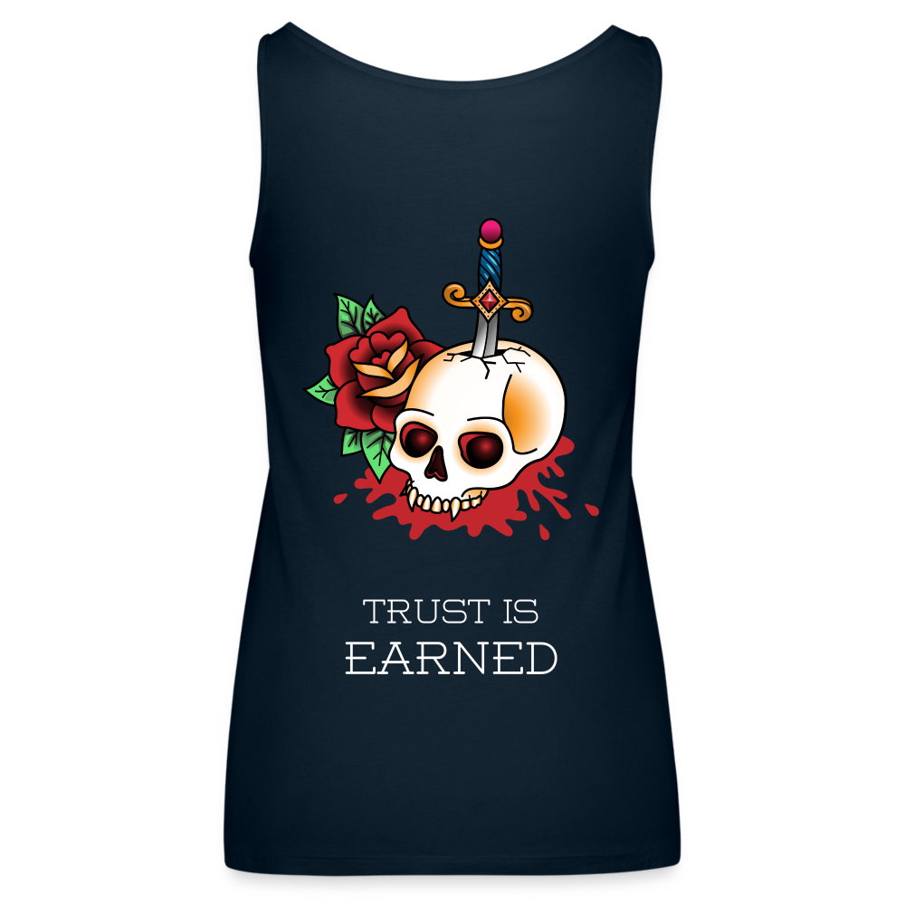 Trust is Earned Women’s Tank - deep navy