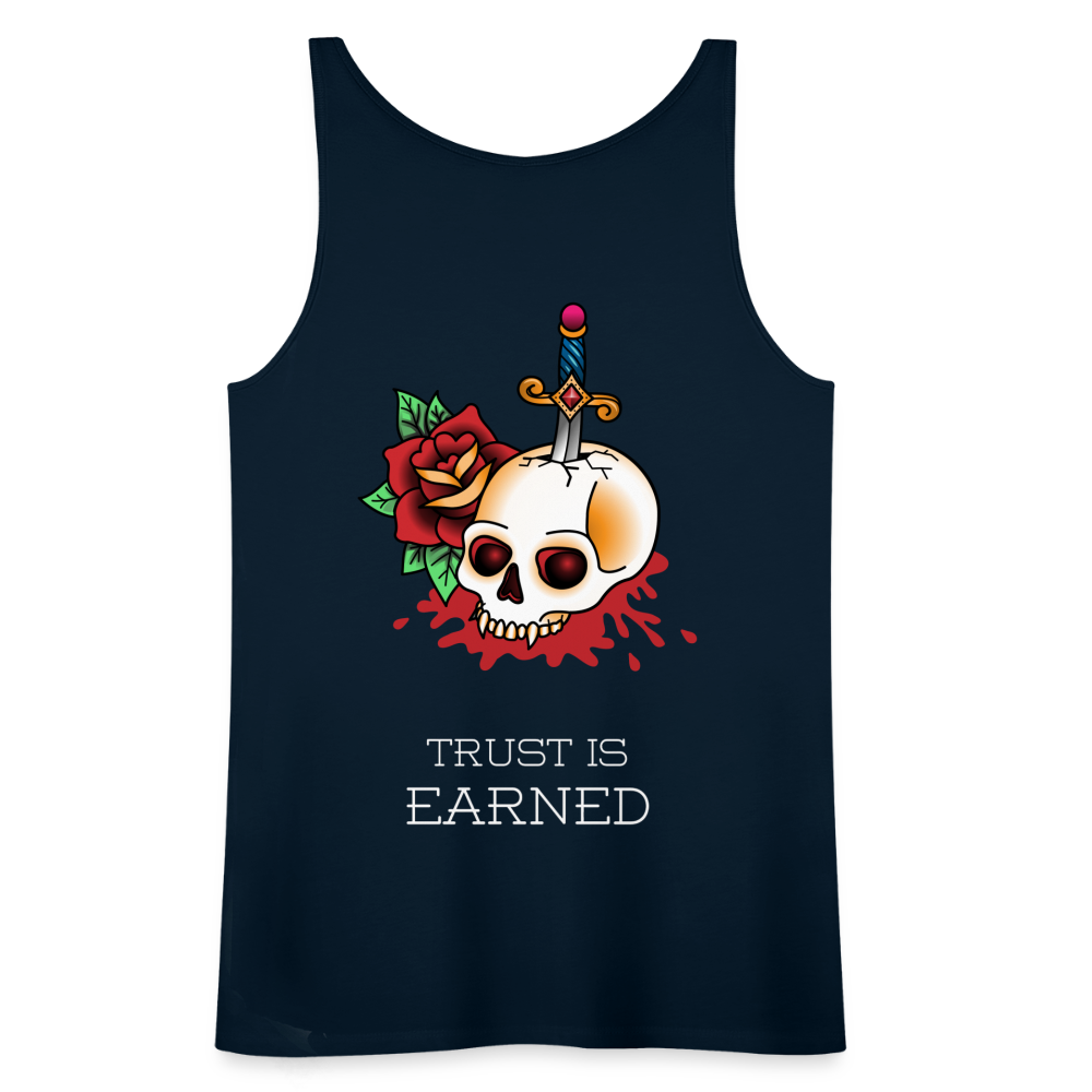 Trust is Earned Women’s Tank - deep navy