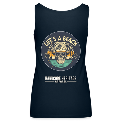 Life's a Beach Women’s Tank - deep navy