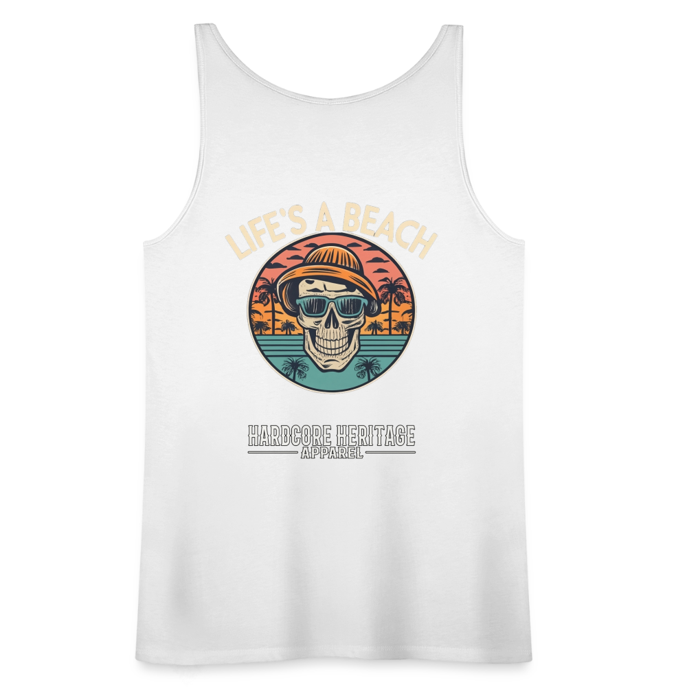 Life's a Beach v2 Women’s Tank - white