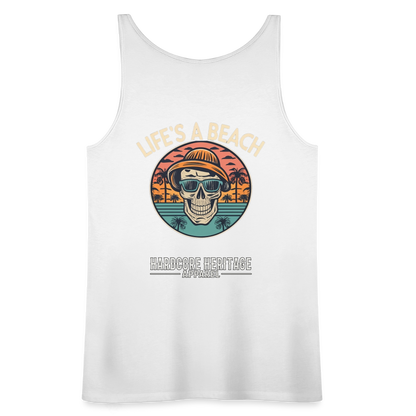 Life's a Beach v2 Women’s Tank - white