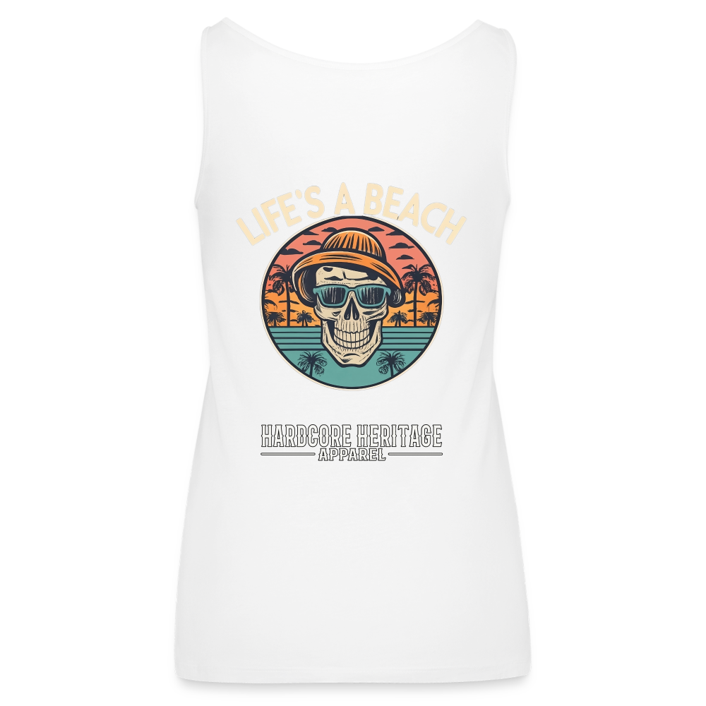 Life's a Beach v2 Women’s Tank - white