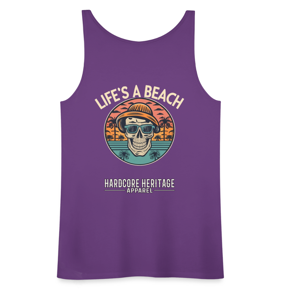 Life's a Beach v2 Women’s Tank - purple