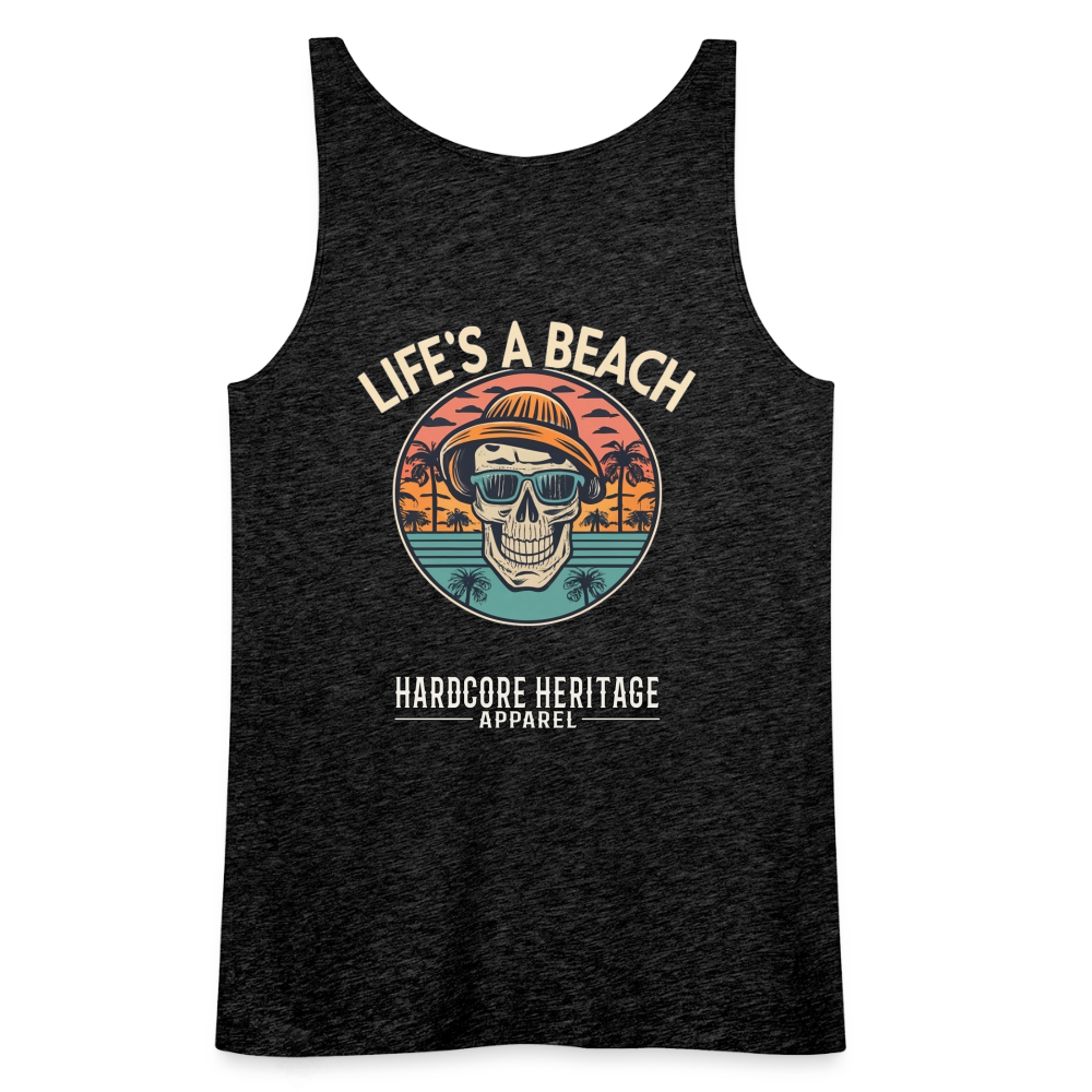 Life's a Beach v2 Women’s Tank - charcoal grey