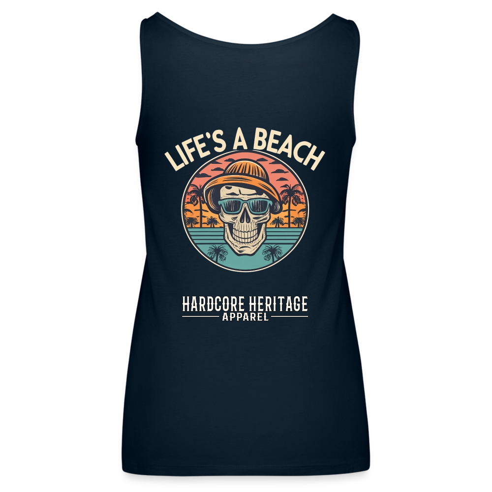 Life's a Beach v2 Women’s Tank - deep navy