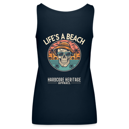 Life's a Beach v2 Women’s Tank - deep navy