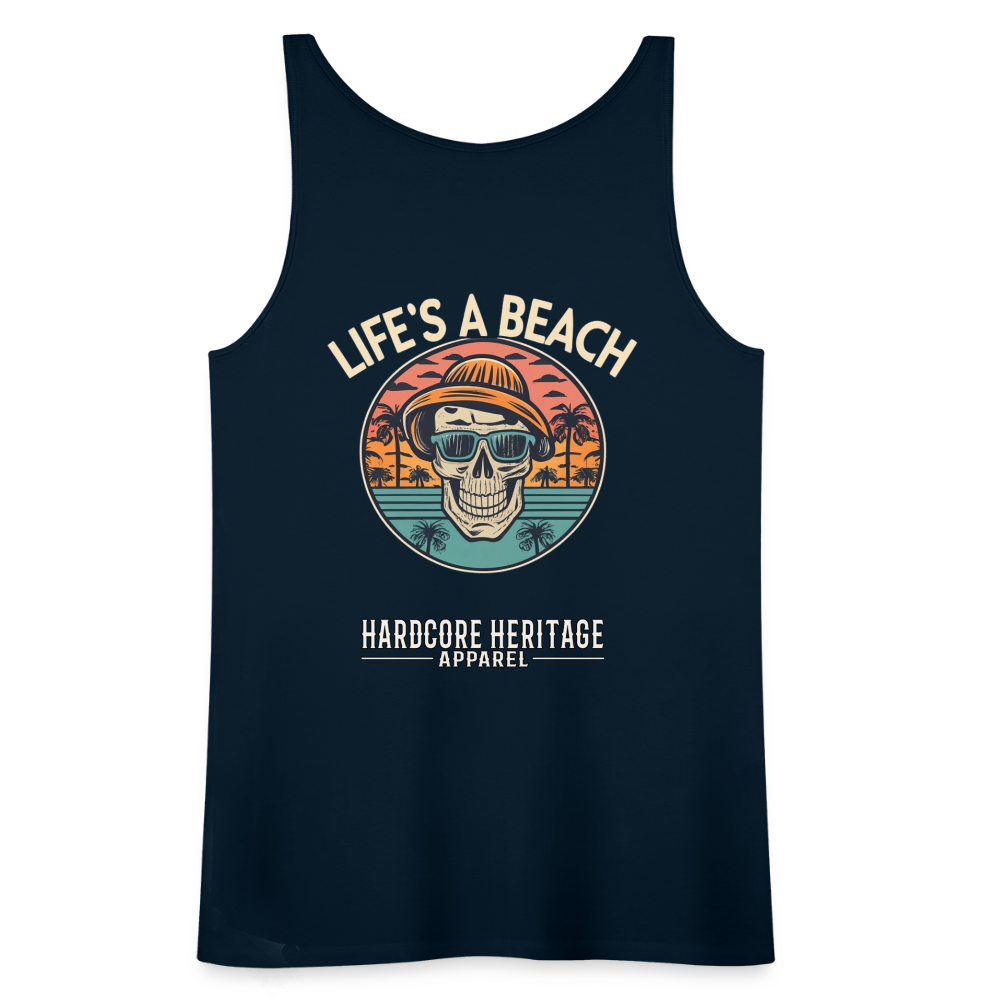 Life's a Beach v2 Women’s Tank - deep navy