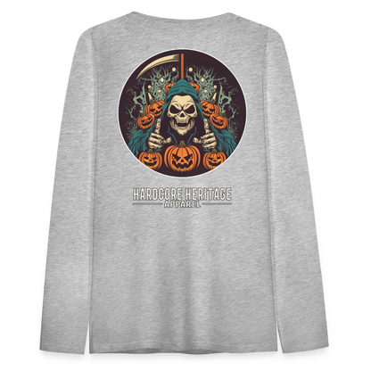 Jack-O-Reaper Women's Long Sleeve Tee - heather gray