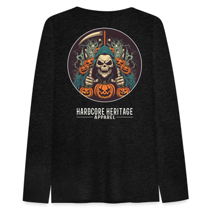 Jack-O-Reaper Women's Long Sleeve Tee - charcoal grey