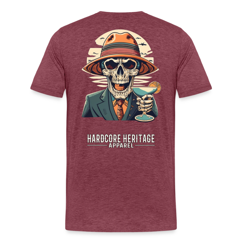 Happy Hour Tee - heather burgundy