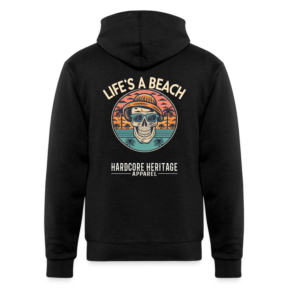 Life's a Beach v2 Powerblend Hoodie - black