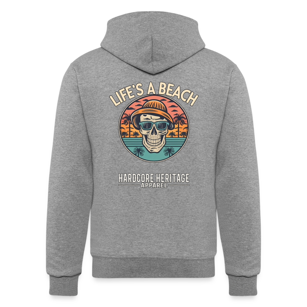 Life's a Beach v2 Powerblend Hoodie - heather gray