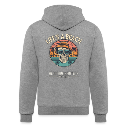 Life's a Beach v2 Powerblend Hoodie - heather gray