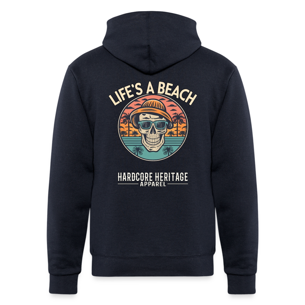 Life's a Beach v2 Powerblend Hoodie - navy