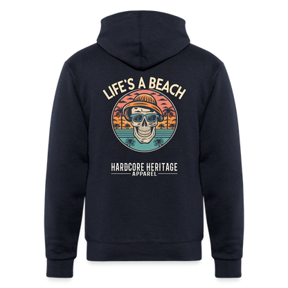 Life's a Beach v2 Powerblend Hoodie - navy