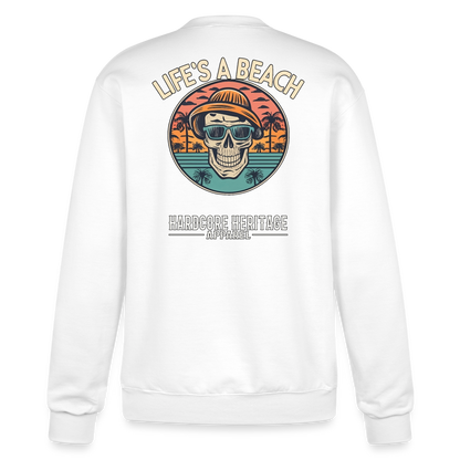 Life's a Beach v2 Powerblend Sweatshirt - white