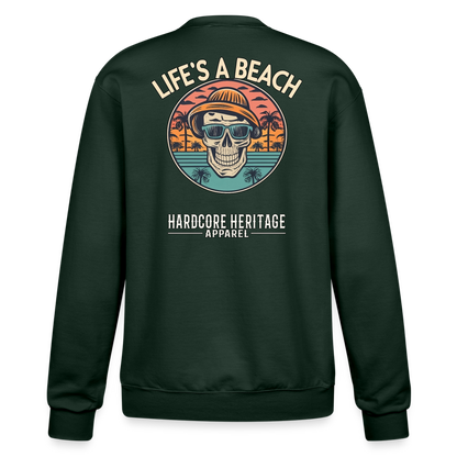 Life's a Beach v2 Powerblend Sweatshirt - Dark Green