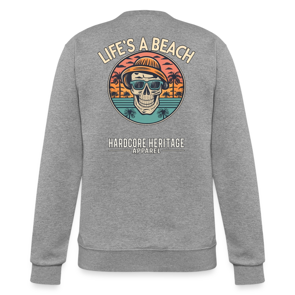 Life's a Beach v2 Powerblend Sweatshirt - heather gray