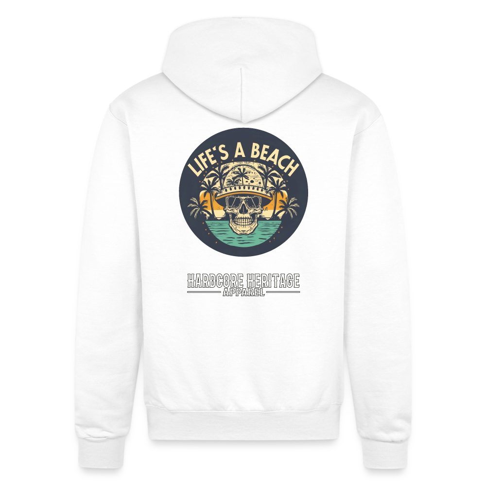 Life's a Beach Powerblend Hoodie - white