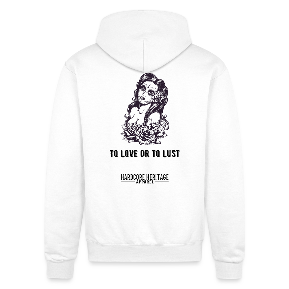 To Love or to Lust Powerblend Hoodie - white