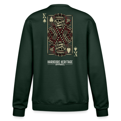 King of Hearts Powerblend Sweatshirt - Dark Green