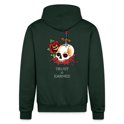 Trust is Earned Powerblend Hoodie - Dark Green