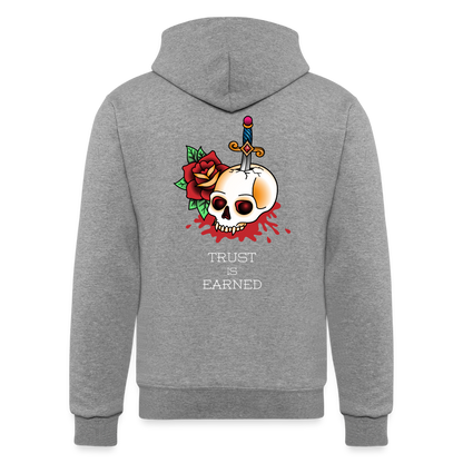 Trust is Earned Powerblend Hoodie - heather gray