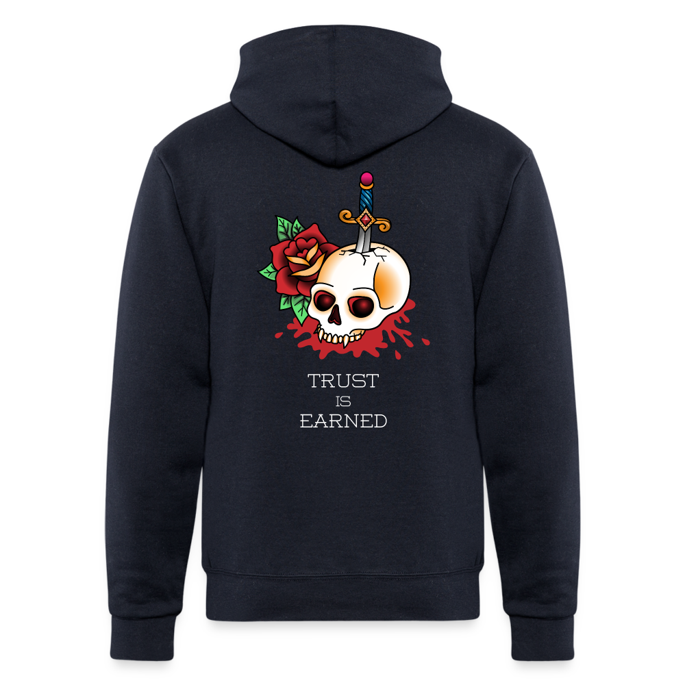 Trust is Earned Powerblend Hoodie - navy