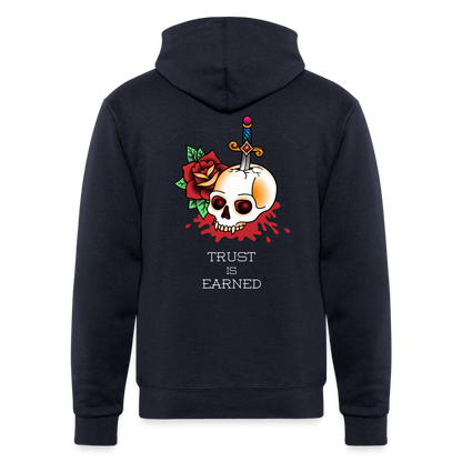 Trust is Earned Powerblend Hoodie - navy