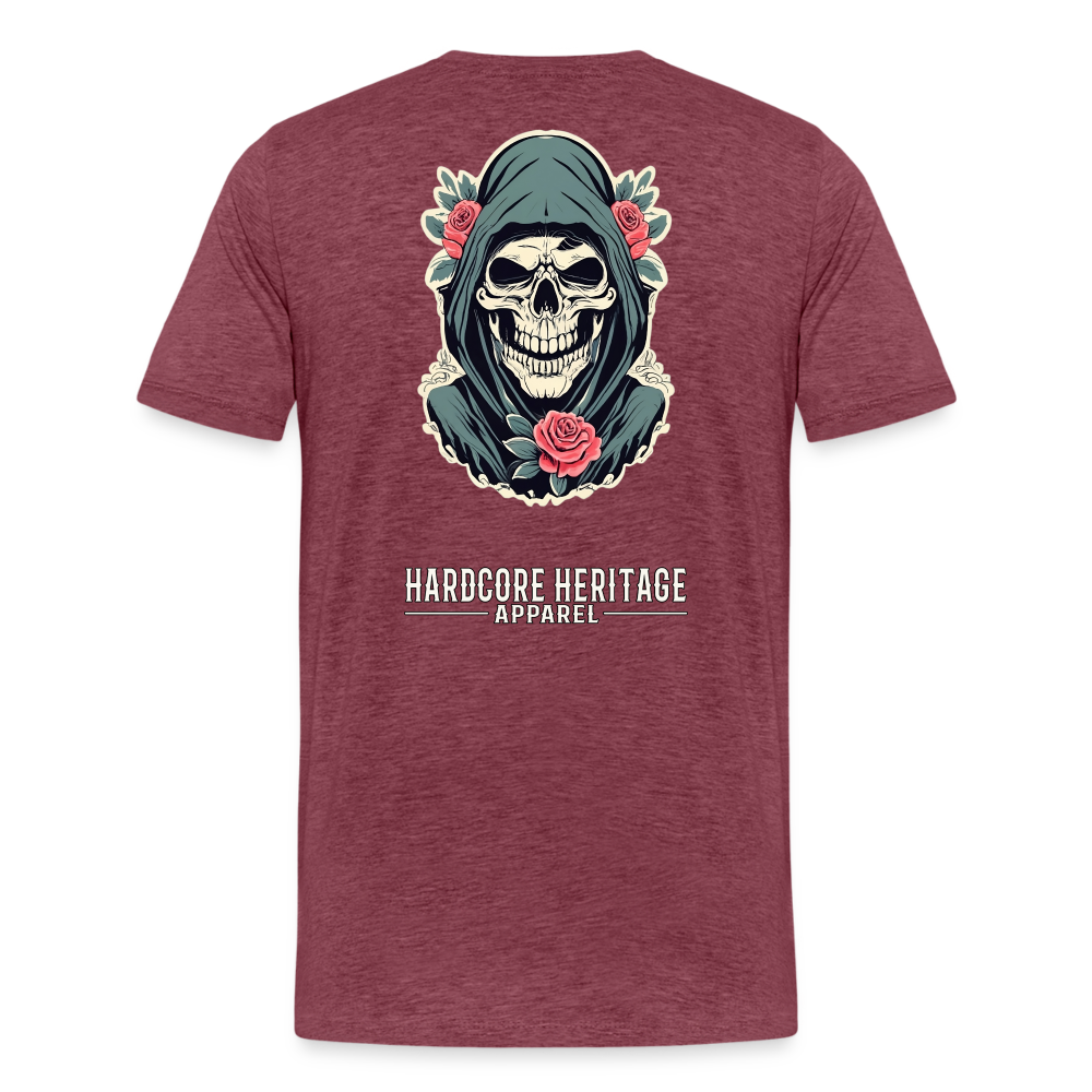 Death's Lover Tee - heather burgundy