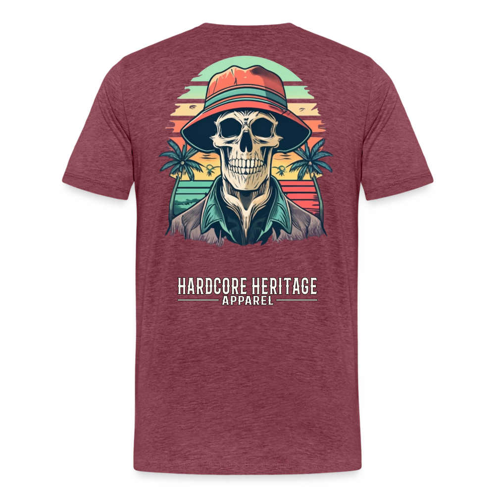 Another Day in Paradise Tee - heather burgundy