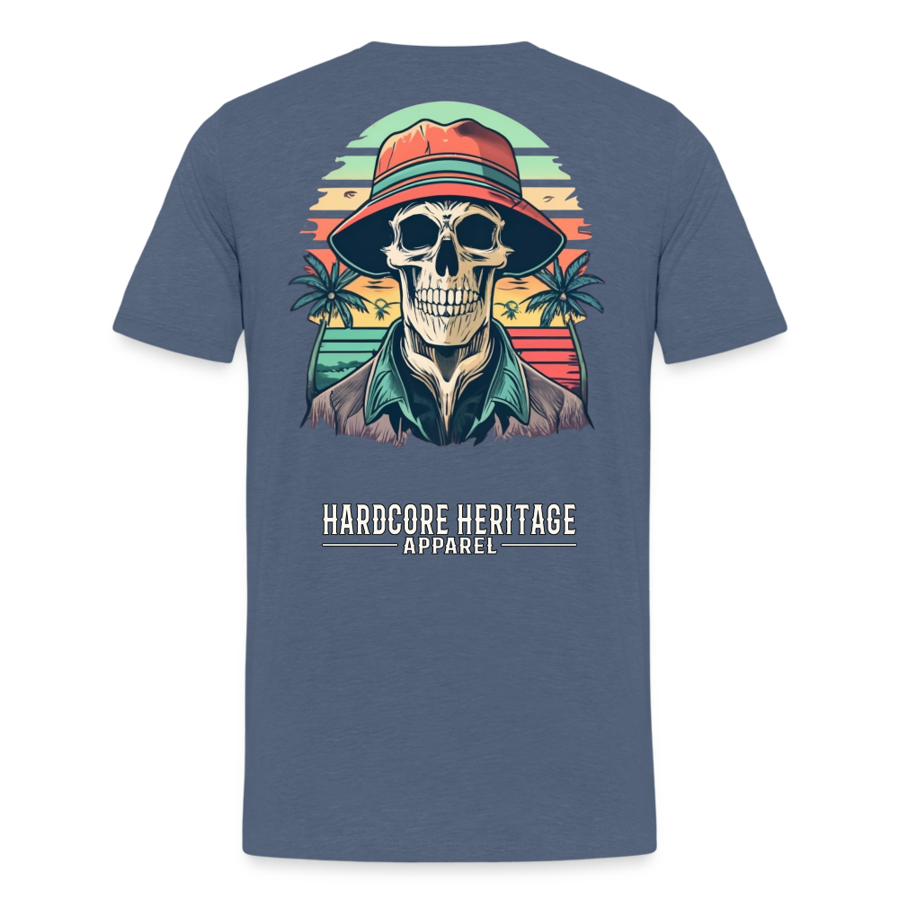 Another Day in Paradise Tee - heather blue