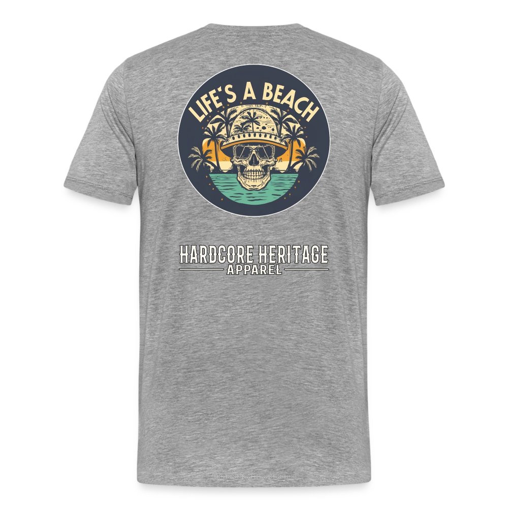 Life's a Beach Tee - heather gray